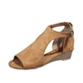 thumbnail image 2 of Zapatos planos de moda para mujer, sandalias informales de tacón de cuña hueca, zapatos de talla grande Wmkox8yii sa1190, 2 of 6