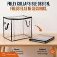 thumbnail image 4 of Storage Box with Lid Large White PVC Clear Storage Bin High Capacity Organizer for Home, Camping, Travel, Attic and Moving L 3PC, 4 of 6