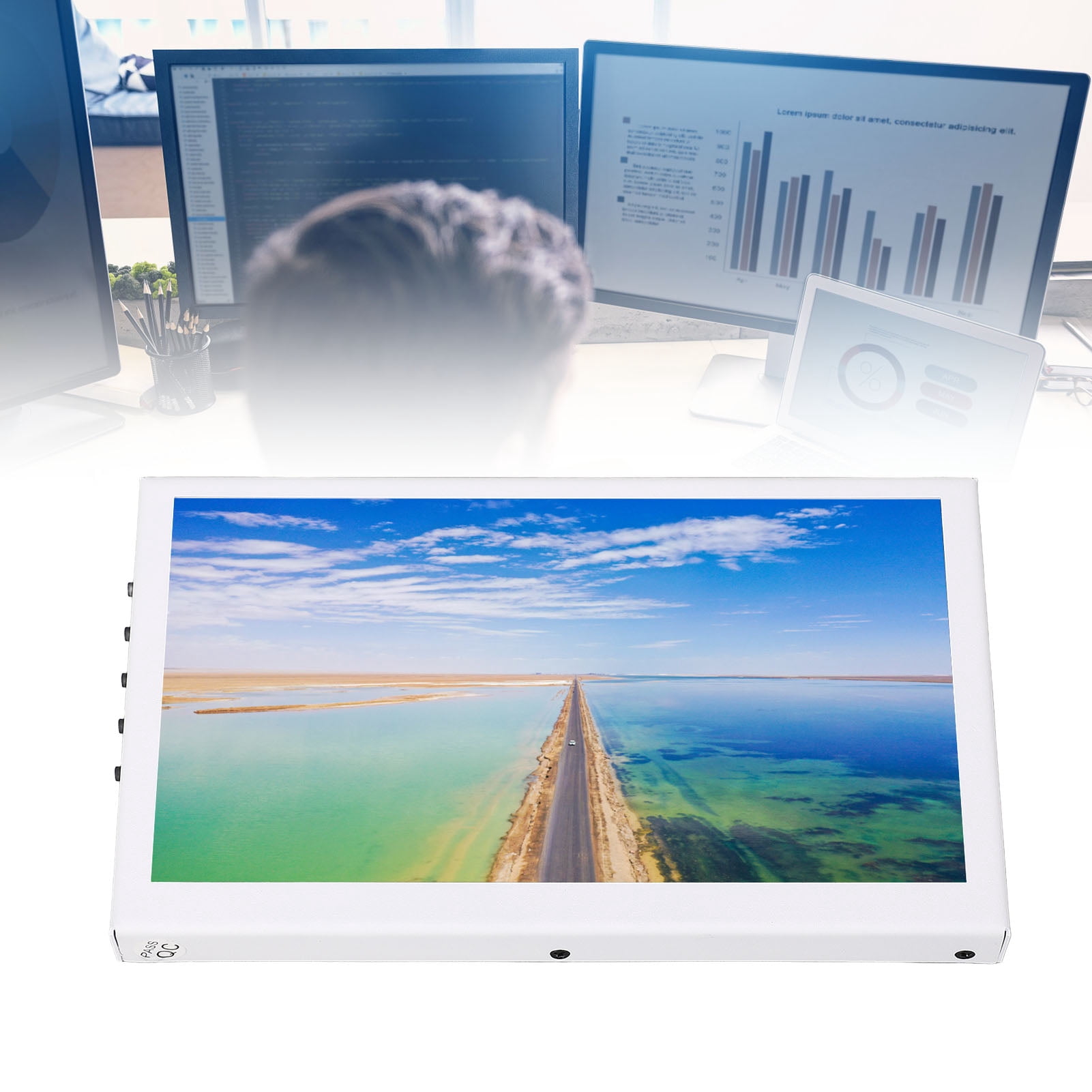 Small External Second Screen, Built in Dual Speaker Plug and Play ...