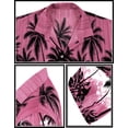 thumbnail image 6 of HAPPY BAY Men's Hawaiian Shirts Short Sleeve Button Down Shirt Men's Tropical Shirts Casual Vacation Summer Party Caribbean Shirts for Men Funny XS Palm Tree Floral, Autumn Pink Gift For Dad, 6 of 7