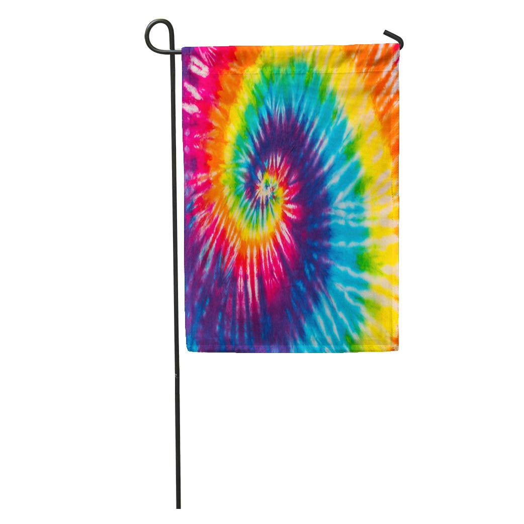 LADDKE Blue Pattern Abstract Swirl Tie Dye Colorful Spiral Rainbow