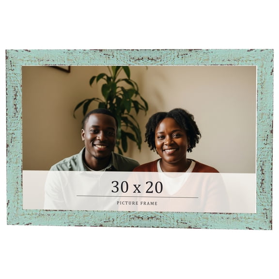 30x20 Frame Green Solid Wood Picture Frame Width 1.125 Inches | Interior Frame Depth 0.5 Inches |