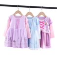 thumbnail image 4 of Vestidos de princesa Vestidos de malla de princesa de manga larga Vestidos para niños, 4 of 6