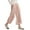 Pink, variant on Womens Wide Leg Pants Yoga Capris Culottes With Pockets Tummy Loose Pants For Workout