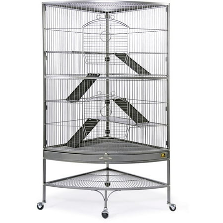 Prevue Pet Products Corner Ferret Cage, Black Hammertone