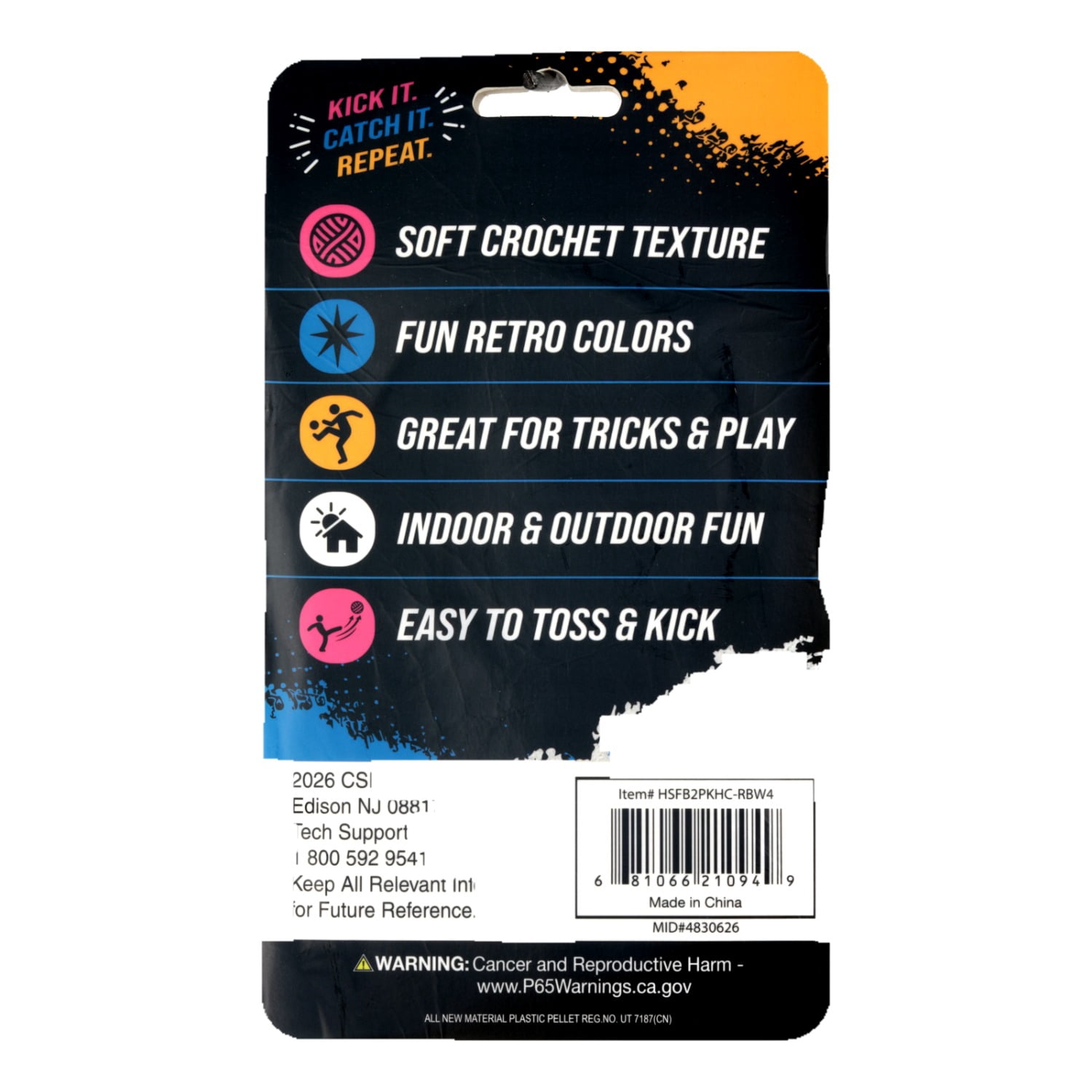 Crochet Footbag 2-Pack – 2.25 x 2 in, 40g Kick Sack Balls for Adults & Kids, Juggling & Stress Relief Toy
