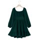 thumbnail image 4 of Vestido Largo de Manga Larga de Color Sólido de Moda Y Cómodo para las Niñas con Falda Plisada de Cinturón para Diario, Viajes, Vacaciones, Fiestas de Cumpleaños, 4 of 9