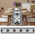 thumbnail image 6 of Brown Beige Boho Table Runner 70 Inches Long,Southwestern Ethnic Abstract Geometric Cotton Linen Table Runners Dresser Scarves,Fabric Tabletop Scarf Furniture Cover for Home Dinner Party 13"x70", 6 of 9