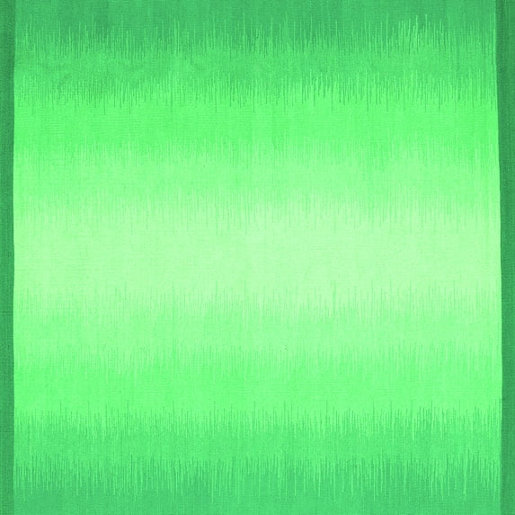Ahgly Company Indoor Square Abstract Green Contemporary Area Rugs, 4' Square