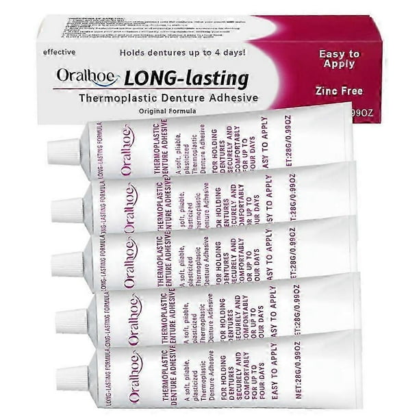 Cushion Grip Thermoplastic Denture Adhesive, Refits and Tightens Loose Upper and Lower Dentures and Partials | Non-Glue Adhesive_c*