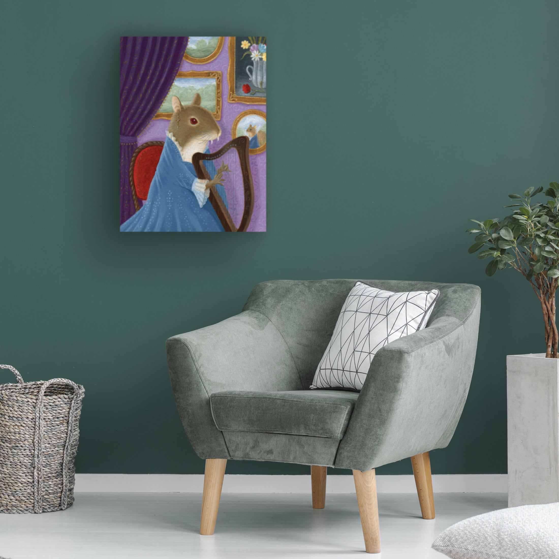 Canvas Wall Art - Gina Matarazzo 'Priscilla F. Foffenschnizzle' Wall Art for Living Room, Bedroom, or Office Décor by Trademark Fine Art - 14 x 19 Inches
