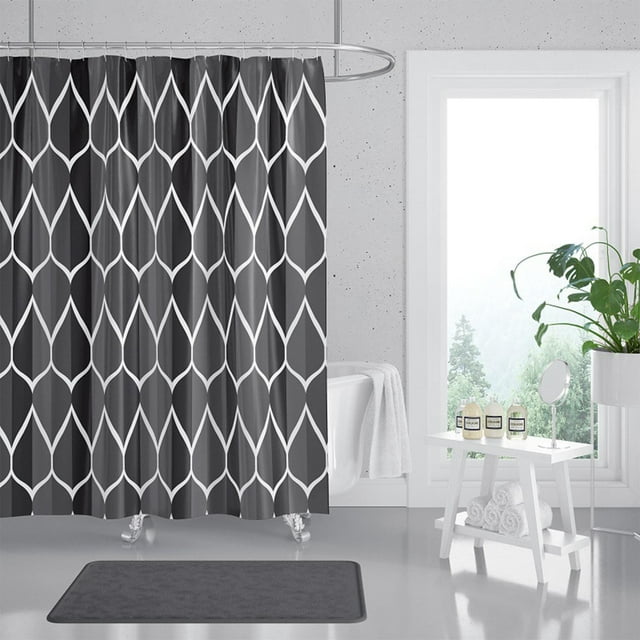 Bathroom Curtain Waterproof Cloth Proof Non Perforated Toilet High End Shading Curtain Shower Partition Door Curtain