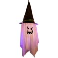 thumbnail image 1 of Halloween Decoration with LED Light Pre-Installed Pumpkin Ghost Witch Hat Halloween Party Hanging Ornament, 1 of 6