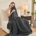 thumbnail image 4 of ROSEKIND Home Fleece Throw Blanket for Couch or Bed, 3D Jacquard Decorative Blankets | Cozy Soft Fuzzy Flannel Blanket All Seasons & Occasion, Gifts for Women, 60×80in, Silver Cloud, 4 of 8