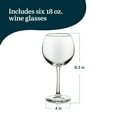 thumbnail image 3 of Libbey Vina Glassware Set, Elegant, Balloon-Shaped Red Wine Glasses Set of 6, Long Stem Wine Glasses for Weddings, Birthdays, and Special Occasions, 3 of 6
