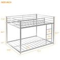 Full Over Full Low Bunk Bed , Modern Metal Bunk Bed with Safety