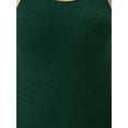 thumbnail image 5 of Agnes Orinda Women's Plus Size Sweater Dress Crew Neck Sleeveless Knit Bodycon Midi Tank Dresses 3X Dark Green, 5 of 6