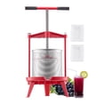 thumbnail image 1 of VEVOR Prensa de vino de frutas de 3,69 galones/14 l, cesta de acero inoxidable con estructura triangular y travesaño, exprimidor manual, prensa para hacer tintura de sidra, 1 of 9