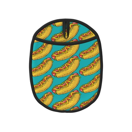 

Sikiie Hot Dogs 8 Silicone Pot Holders Oven Mitts Heat Resistant Hot Pads Non Slip Pot Holder for Kitchen Baking and Cooking 9.4 x 7.5 Inches