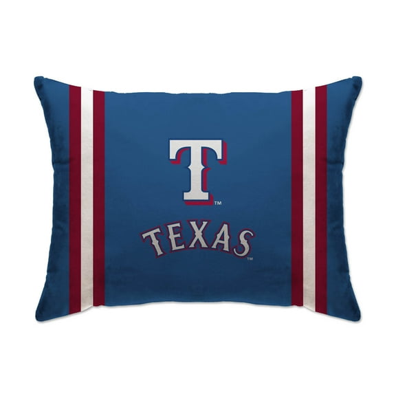 Texas Rangers 20" x 26" Standard Stripe Logo Micro Plush Bed Pillow Cover