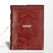 Handmade Genuine Leather Journal Parchment Paper Pentagram Diary