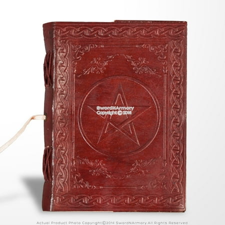 Handmade Genuine Leather Journal Parchment Paper Pentagram Diary