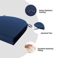 thumbnail image 5 of Peace Nest Set of 4 Solid Soft Outdoor Patio Deep Seat Cushion 17x16x2" Round Corner - Navy, 5 of 5