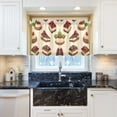 thumbnail image 5 of Yayeee Kitchen Curtains Tier Pair Light Filtering 27"x24" Rod Pocket Short Cafe Window Panel, Strawberry Cake, 5 of 7