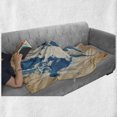 thumbnail image 6 of Map Soft Flannel Fleece Throw Blanket, Vintage World Atlas Watercolor Brushstrokes on Old Backdrop Print, Cozy Plush for Indoor and Outdoor Use, 50" x 60", Navy Blue Sand Brown, by Ambesonne, 6 of 6