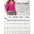 thumbnail image 7 of Aivtalk Lace Tops for Women V-Neck Long Sleeve Crop Shirt Double Lined Slim Fitted Y2K Going Out Blouse Fuchsia S, 7 of 7