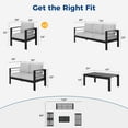 thumbnail image 2 of Superjoe 5 Pcs Outdoor Aluminum Furniture Set 7 Seats Patio Sectional Sofa Conversation Set Chat Counch Chair with Table Black Frame Light Gray Cushion, 2 of 8
