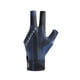 thumbnail image 3 of Guantes de billar de tres dedos para mujer. Artículos deportivos. Negro y azul, 3 of 9