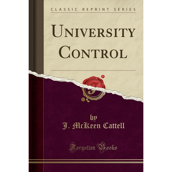 University Control (Classic Reprint)