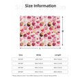 thumbnail image 2 of Throw Blanket for Couch, Pink Fruit Ice Cream Print Super Soft Fuzzy Comfy Warm Throw Blanket, Cuteness Lightweight Cozy Plush Flannel Blanket & Throws for Sofa and Bed All Season, 2 of 5