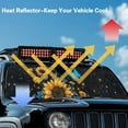 thumbnail image 5 of Uorisanigo Windshield Sun Shade for Jeep Wrangler Rubicon Sahara TJ JK JKU 2 Door & 4 Door Window Sunflower Butterfly Sunvisor Mat, Blocks Sun Rays Heat, Keep Your Car Cooler, 5 of 7