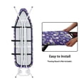 thumbnail image 5 of HELLHERO Dreamy Purple Spring Style Iron Pad Covers Ironing Board Protective Cloth Iron Padding Cover Fastener Straps High Temperature Universal Fit, 5 of 6