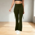 thumbnail image 1 of Pincandy Women's Solid Color High Waist Flared Yoga Pants - with Pockets, Casual Fit for Yoga & Daily Wear, 1 of 7
