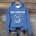 thumbnail image 4 of WEAIXIMIUNG Sweatshirts d'Automne pour Femmes Plus Décontracté Je Veux Dire Imprimé Vache Manches Longues Sweat à Capuche, 4 of 4