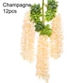 thumbnail image 2 of Visland 12PCS Wisteria Artificial Flower Bushy Silk Vine Ratta Hanging Garland Hanging for Wedding Party Garden Outdoor Greenery Office Wall Decoration, 2 of 7