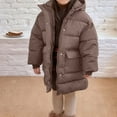 thumbnail image 2 of Collared Neck Coats for Kids Girl Boy Winter Fall Long Warm Thick Puffer with Hood Plain Parkas Jacket Hoodies Outfits Kid 2026 Clothes Trendy 8 Years, 2 of 6