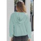 thumbnail image 1 of ABPHQTO Sudadera con capucha de mujer verde holgada con cuello de pico acanalado, 1 of 5