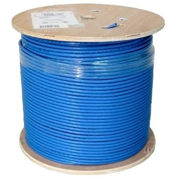 Vc Vertical Cable Vertical Cable Cat6A 10G, Utp, 23Awg, Solid Bare Copper, Pvc, 1000Ft Bulk Ethernet Cable, Blue Electronic_Cable