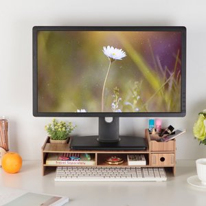 Support pour ordinateur portable, organisateur de bureau Support d'écran d'ordinateur Étagère de rack de bureau moderne Simple mais design moderne convient pour une variété de décoration de chambre