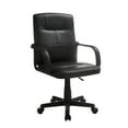 thumbnail image 2 of Mainstays Tufted Leather Mid-Back Office Chair, Black, Adjustable Height, 2 of 2