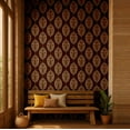 thumbnail image 2 of S4Sassy Paisley Floral Wallpaper - Brown Wall Covering, 25" X 240" Self-Adhesive Vinyl Walls Paper, Wall Wrap, Easy Diy Walls Covering For Farmhouse Bedroom, Living Room, Cabinets, Living Spaces, 2 of 9