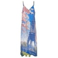 thumbnail image 4 of Blossoming Paris Eiffel Tower Fine Art Sleeveless Dress Summer Dress Woman 2025, 4 of 7