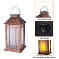 thumbnail image 5 of Hasako 2-Pack 13" Vintage Candle Lantern with Led Flameless Candle (6hr Timer) - IP65 Waterproof Battery Powered - Outdoor Patio Hanging Lanterns Decorative Tabletop Lanterns, 5 of 6