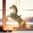 thumbnail image 4 of Summercome Acrylic Horse Christmas Ornament,Acrylic Horse Flat Hanging Decor,Western & Equestrian Theme Horse Decorations,Vintage Farm Animal Hanging Ornaments for Xmas Tree,Home,for Horse-Lovers, 4 of 8