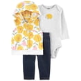 thumbnail image 1 of Conjunto Carter´s Child of Mine Niña 6-9 M Estampado Floral Amarillo 3 Piezas, 1 of 4