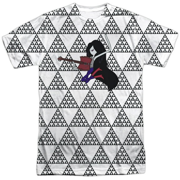Adventure Time Men's Marcy Triangles Sublimation T-shirt White